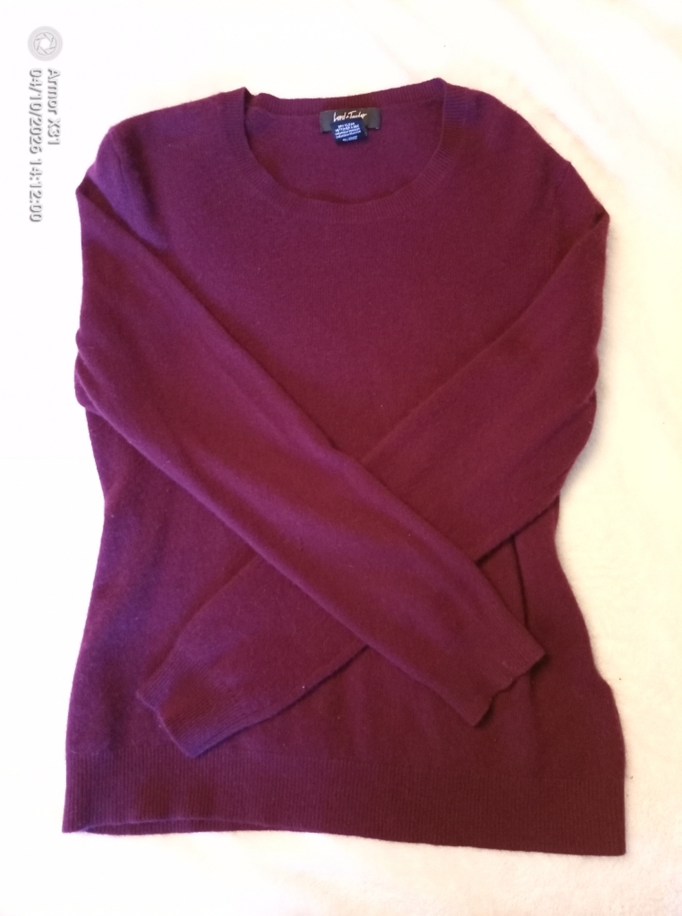 Lord & Taylor Essential Cashmere Crewneck Sweater